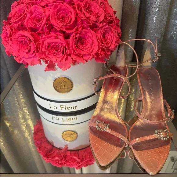 Sophia Webster Coral Embellished Heels - Picture 1 of 7